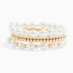 3 Stretch Beaded Bracelets 3/4